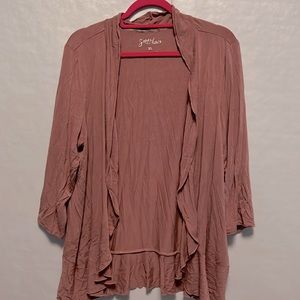 Grace & Lace mauve ruffle edge cardigan, excellent condition.